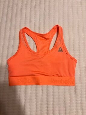 Reebok Neon Orange Racerback Sports Bra